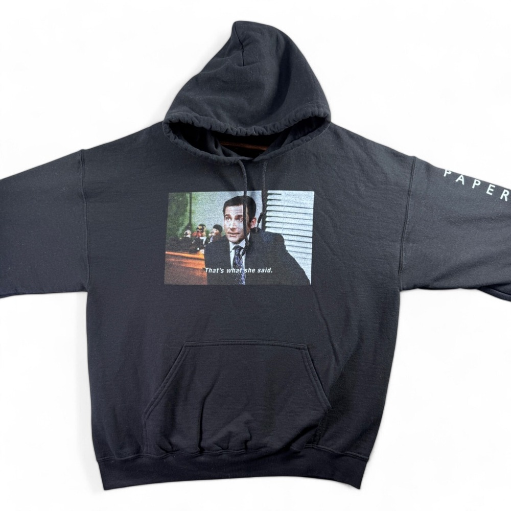 The‎ Office Michael Scott Hoodie Black Large Dunder Mifflin Thats What She Said